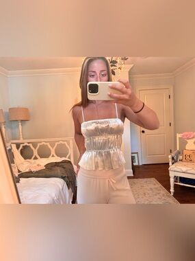 Free People Champagne Top
